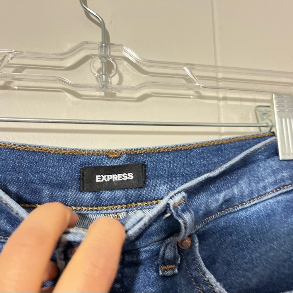 Express Jeans Womens Mid Rise Skinny Blue Size 4r - Picture 4 of 7